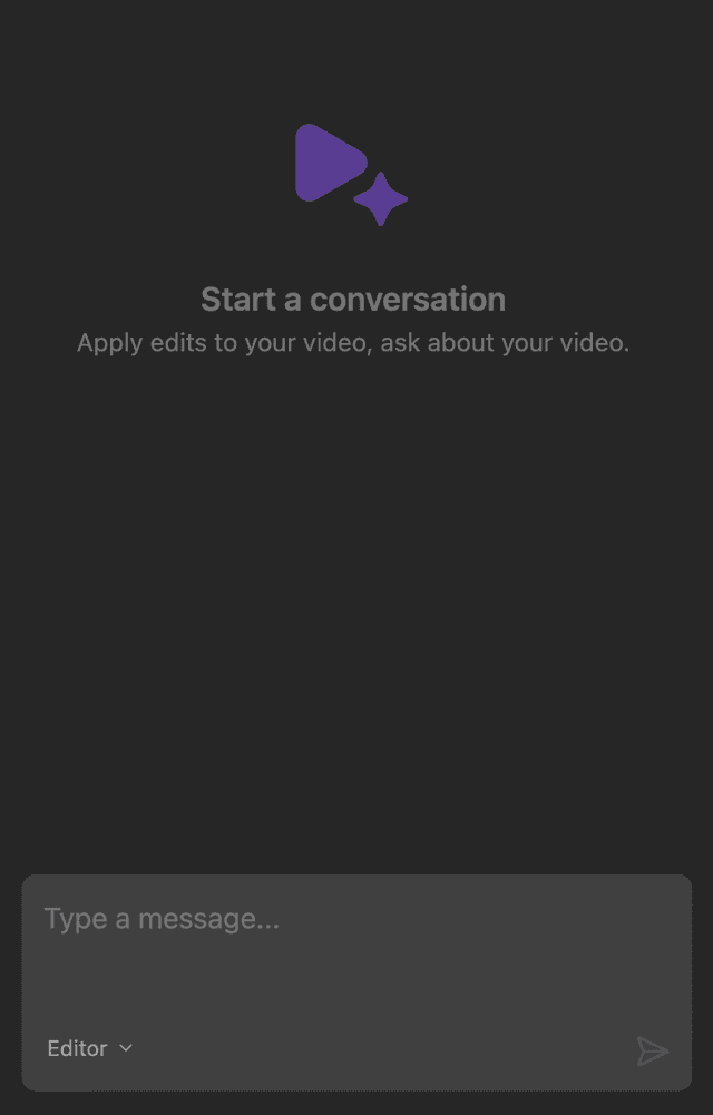 Chat-based editing interface